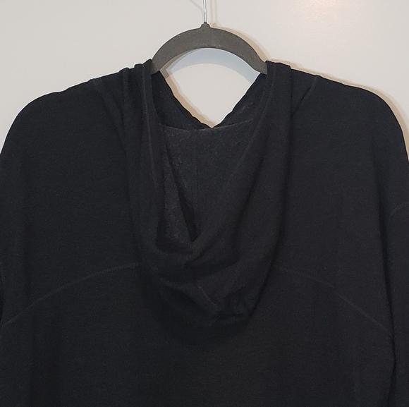Max Studio Hoodie Shirt Size Medium Oversized Charcoal Gray Kangaroo Pocket - Picture 10 of 13